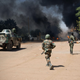Malian soldiers, working with French forces, battle radical Islamic rebels in Gao, Mali. February 2013.